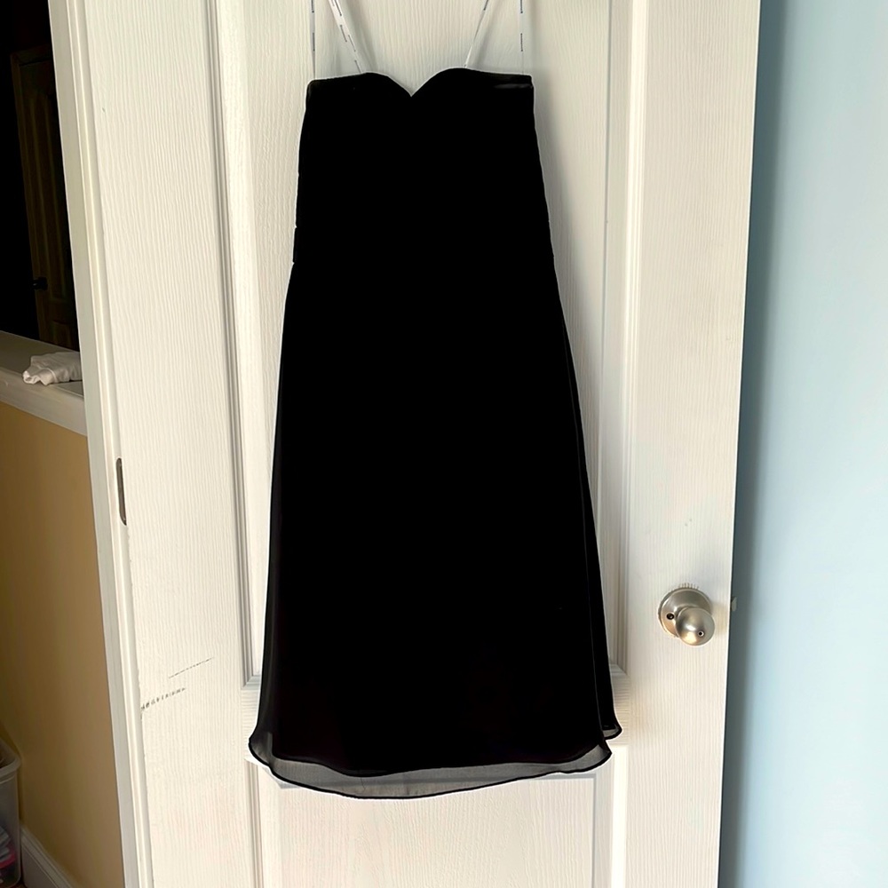 Formal black strapless dress